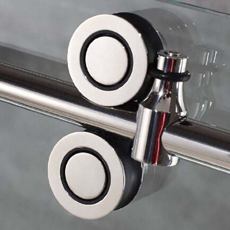 Frameless Shower Glass Door Wheel Sliding Door Set
