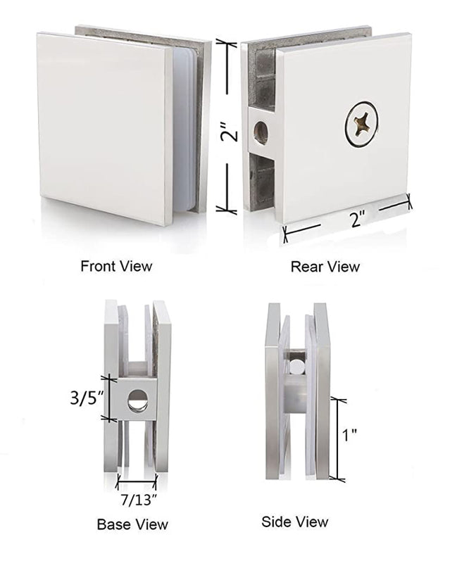 Wall Mount Clamp Square 50 x 50 x 4 mm